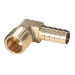 Midwest Control HBE-5050P3 1/2 x 1/2 Brass Male Hose Barb 90° Elbow 3 Pack MPT x Hose