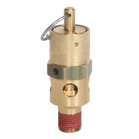 Midwest Control SB50-275 ASME Soft Seat Safety Valve 250 Degree F Max Temperature 1/2 NPT 275 psi 1/2 1/2 NPT All Brass with Stainless Steel Springs