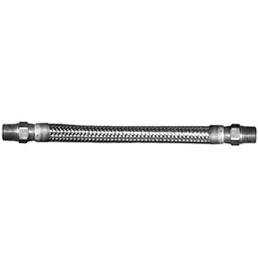 3/8&quot; x 12&quot; MPT Hex High Temp
Flex Metal Hose with SS
Fittings-POR